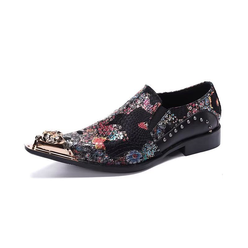 Formelle Herrenschuhe Luxuriöse Elegante Slip-on-schuhe Aus Exotischem Leder - Mehrfarbig