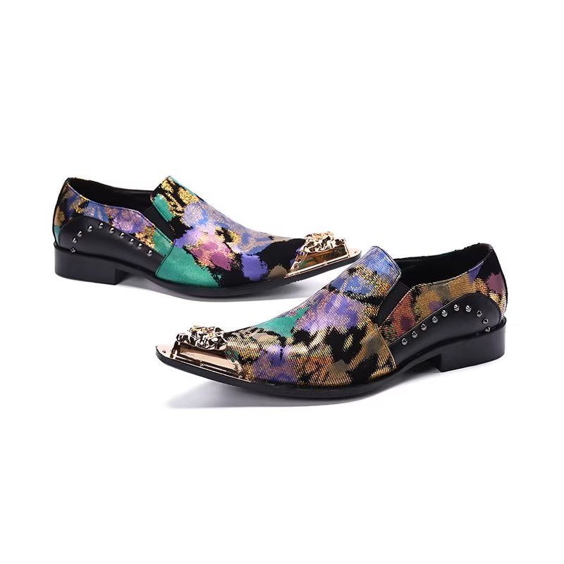 Formelle Herrenschuhe Luxuriöse Elegante Slip-on-schuhe Aus Exotischem Leder - Mehrfarbig 1