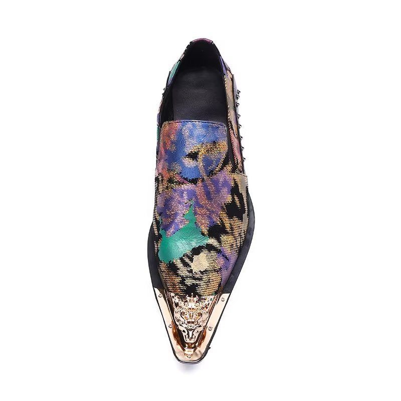 Formelle Herrenschuhe Luxuriöse Elegante Slip-on-schuhe Aus Exotischem Leder - Mehrfarbig 1