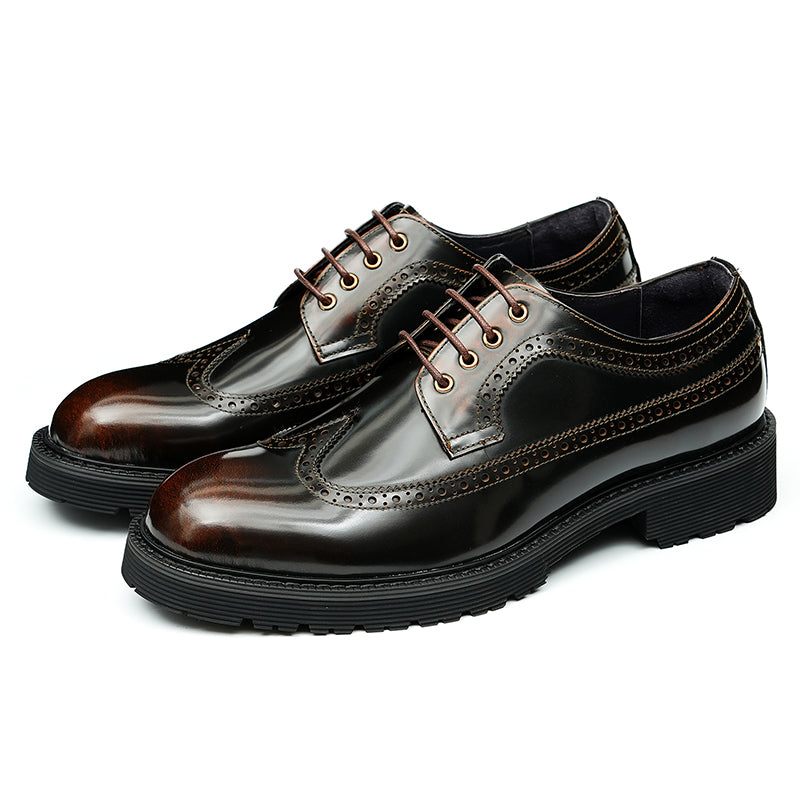 Formelle Herrenschuhe Luxuriöse Oxford-brogue-kleiderschuhe - Kaffee