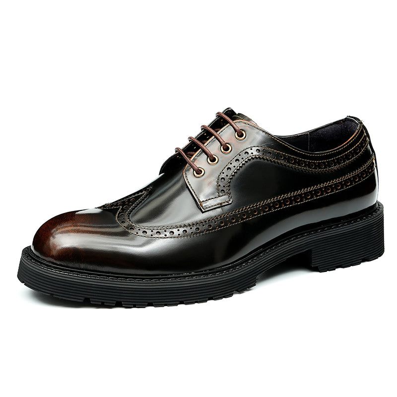 Formelle Herrenschuhe Luxuriöse Oxford-brogue-kleiderschuhe - Kaffee