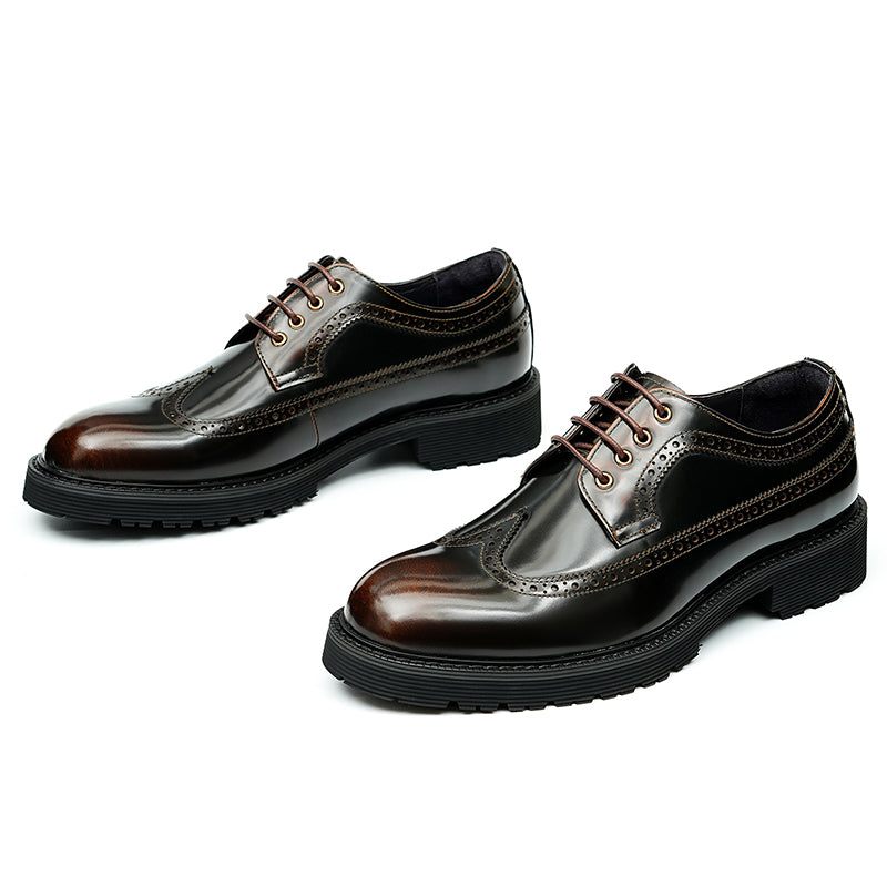 Formelle Herrenschuhe Luxuriöse Oxford-brogue-kleiderschuhe - Kaffee