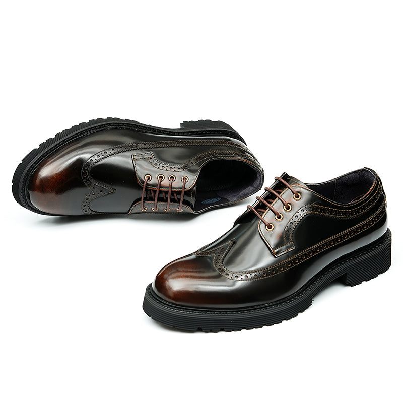 Formelle Herrenschuhe Luxuriöse Oxford-brogue-kleiderschuhe - Kaffee