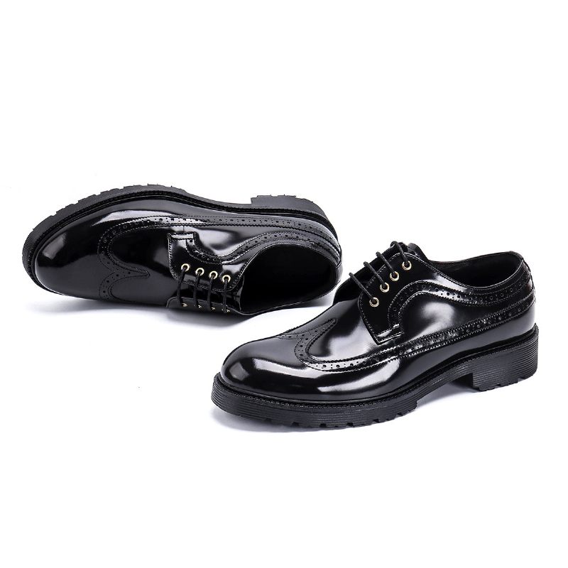 Formelle Herrenschuhe Luxuriöse Oxford-brogue-kleiderschuhe - Schwarz