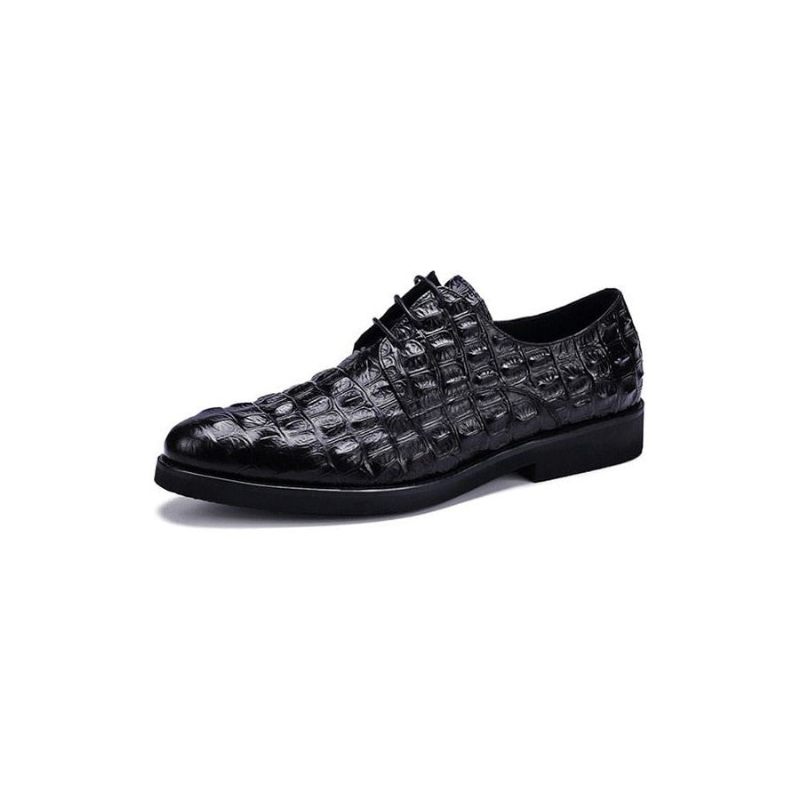 Formelle Herrenschuhe Luxuriöse Oxford-brogues Aus Geprägtem Leder