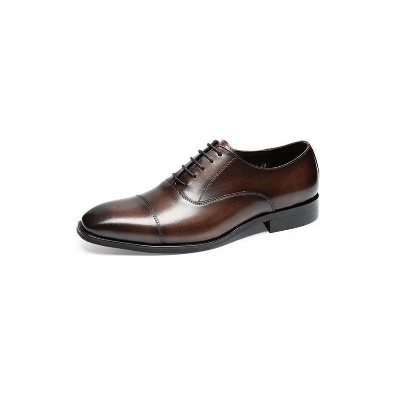 Formelle Herrenschuhe Luxuriöse Oxford-schuhe Mit Glattem Muster - Kaffee