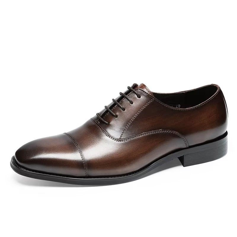 Formelle Herrenschuhe Luxuriöse Oxford-schuhe Mit Glattem Muster - Kaffee