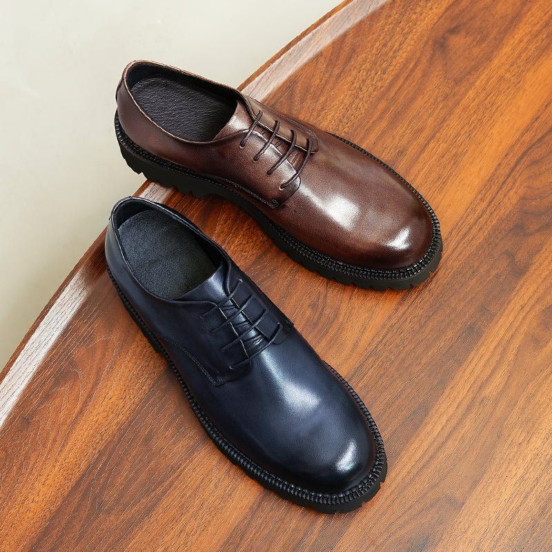 Formelle Herrenschuhe Luxuriöse Schnür-brogue-oxford-schuhe - Kaffee