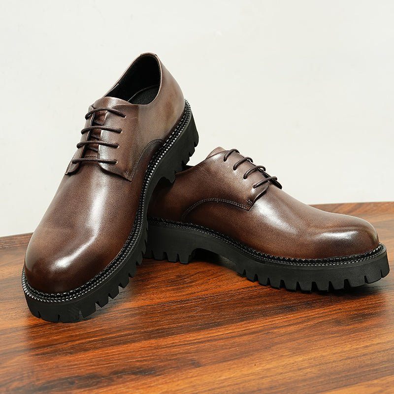 Formelle Herrenschuhe Luxuriöse Schnür-brogue-oxford-schuhe - Kaffee