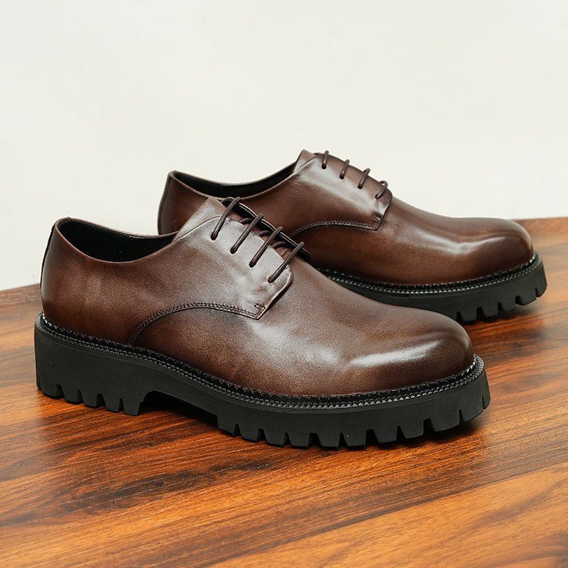 Formelle Herrenschuhe Luxuriöse Schnür-brogue-oxford-schuhe - Kaffee