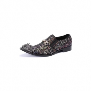 Formelle Herrenschuhe Luxuriöse Slip-on-schuhe Aus Leder Mit Exotischer Textur