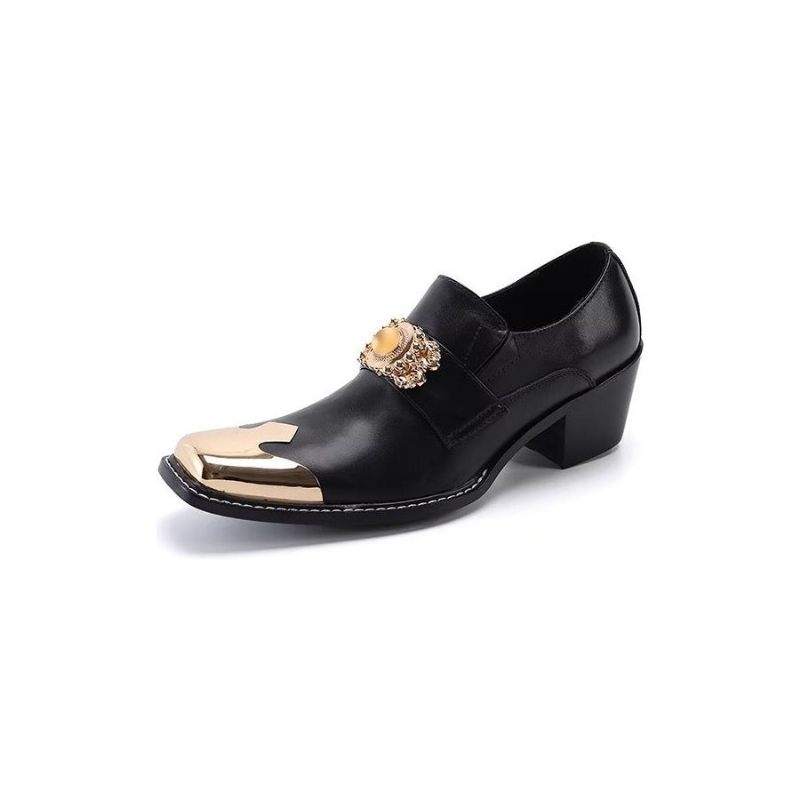 Formelle Herrenschuhe Luxuriöse Slip-on-schuhe Mit Quadratischer Zehenpartie