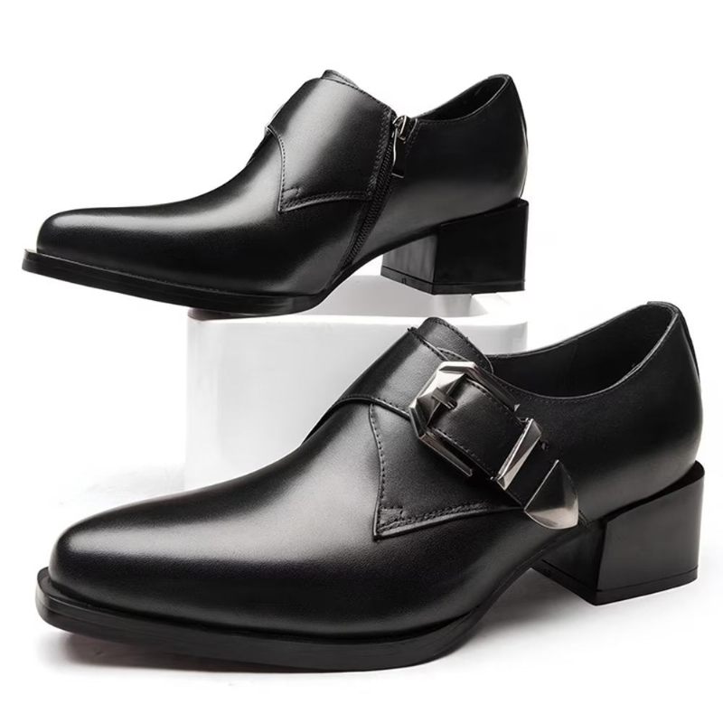 Formelle Herrenschuhe Luxuriöse Spitze Zehen-monkstrap-kleiderschuhe - Schwarz