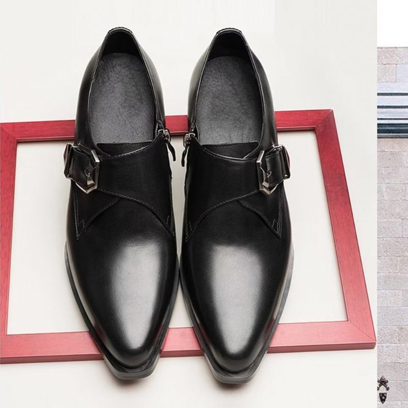 Formelle Herrenschuhe Luxuriöse Spitze Zehen-monkstrap-kleiderschuhe - Schwarz