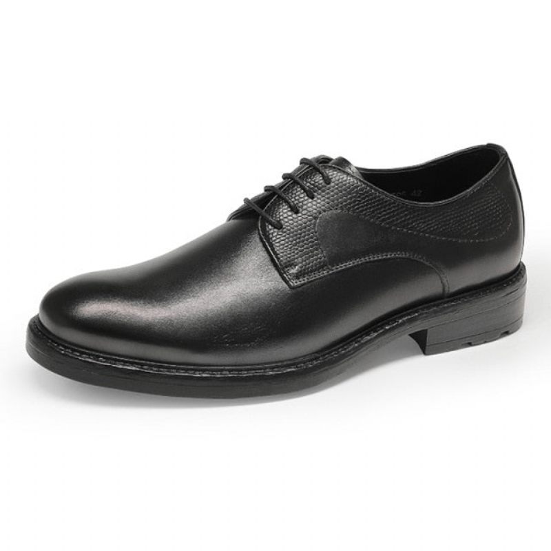 Formelle Herrenschuhe Mit Exotischem Muster Brogue-schnürschuhe - Schwarz