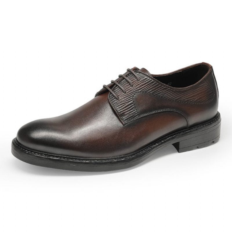 Formelle Herrenschuhe Mit Exotischem Muster Brogue-schnürschuhe - Kaffee