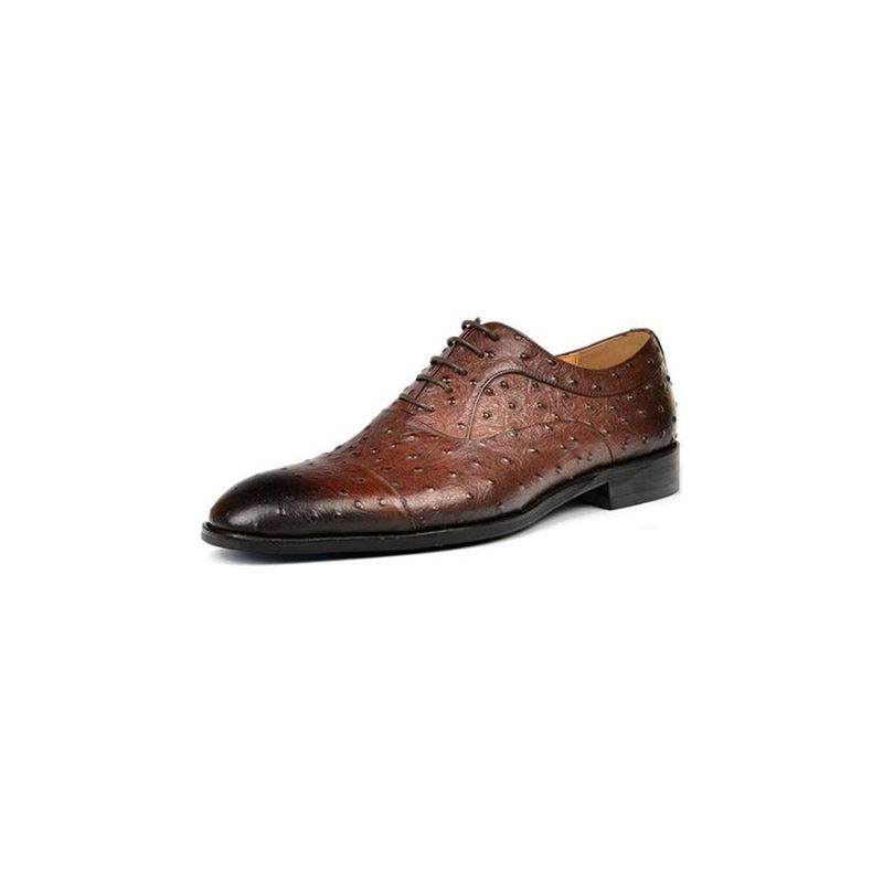 Formelle Herrenschuhe Mit Exotischem Muster Elegante Oxford-schuhe - Kaffee