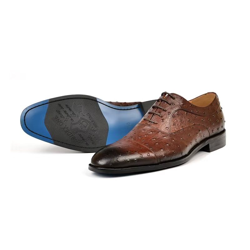 Formelle Herrenschuhe Mit Exotischem Muster Elegante Oxford-schuhe - Kaffee