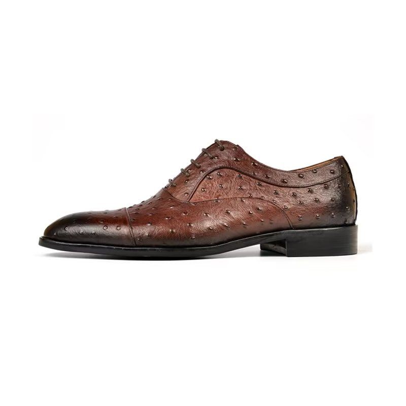 Formelle Herrenschuhe Mit Exotischem Muster Elegante Oxford-schuhe - Kaffee