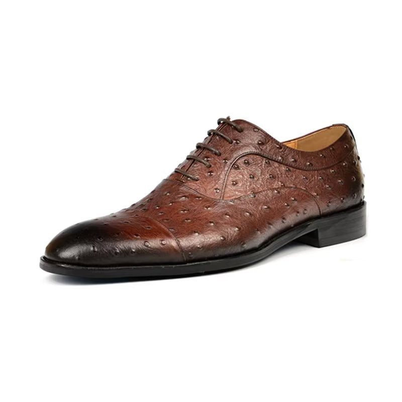 Formelle Herrenschuhe Mit Exotischem Muster Elegante Oxford-schuhe - Kaffee