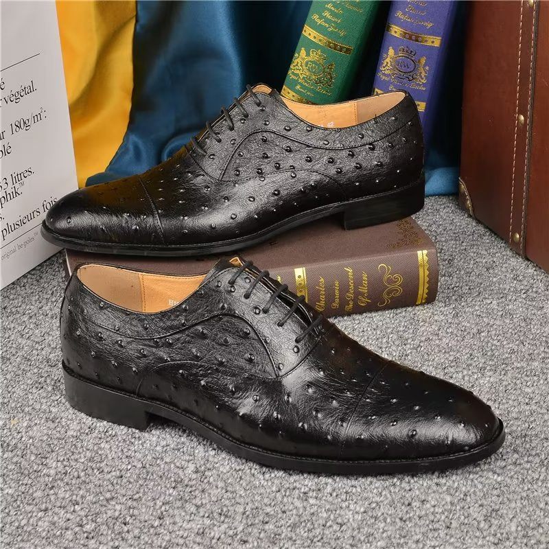 Formelle Herrenschuhe Mit Exotischem Muster Elegante Oxford-schuhe - Schwarz