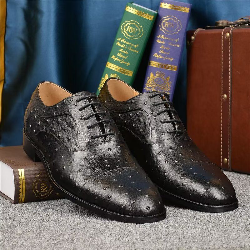 Formelle Herrenschuhe Mit Exotischem Muster Elegante Oxford-schuhe - Schwarz