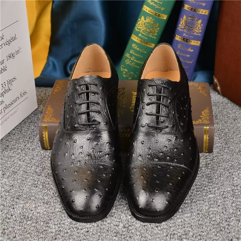 Formelle Herrenschuhe Mit Exotischem Muster Elegante Oxford-schuhe - Schwarz