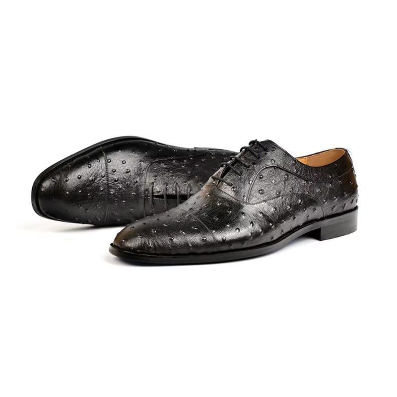 Formelle Herrenschuhe Mit Exotischem Muster Elegante Oxford-schuhe - Schwarz