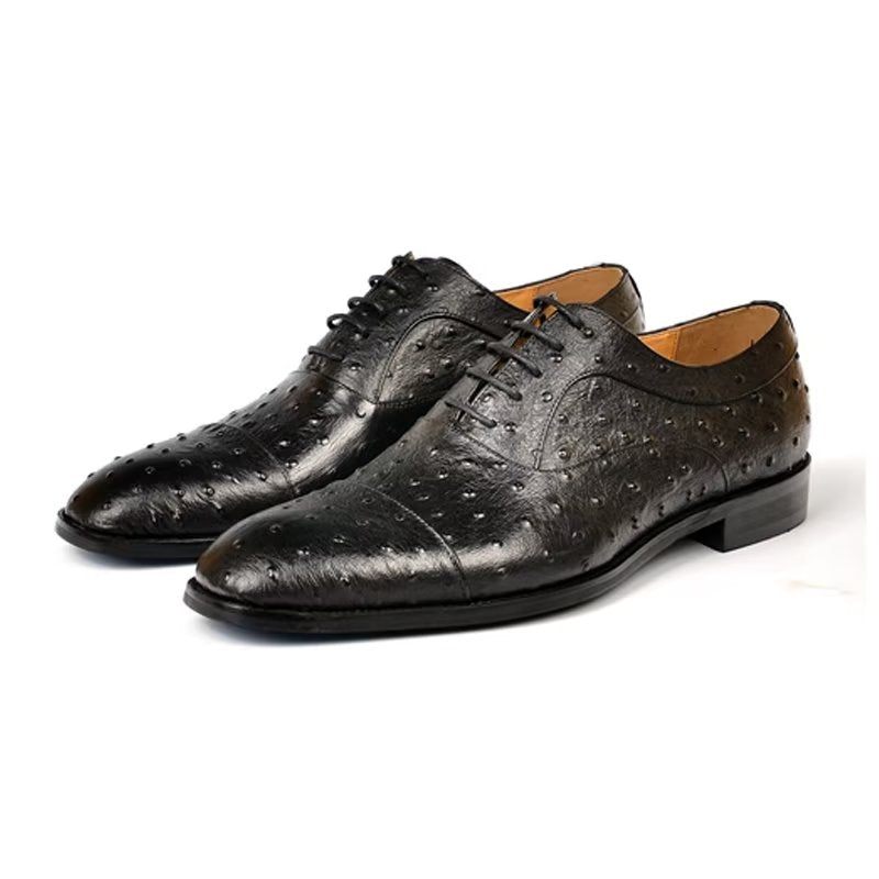 Formelle Herrenschuhe Mit Exotischem Muster Elegante Oxford-schuhe - Schwarz