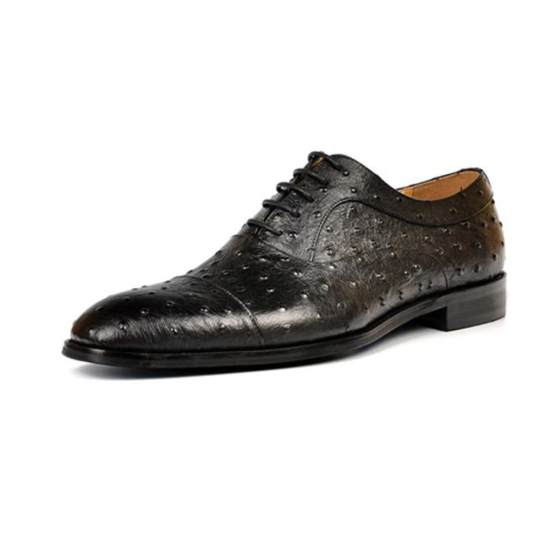 Formelle Herrenschuhe Mit Exotischem Muster Elegante Oxford-schuhe - Schwarz