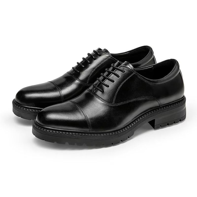 Formelle Herrenschuhe Mit Exotischem Muster Oxford-schuhe - Schwarz