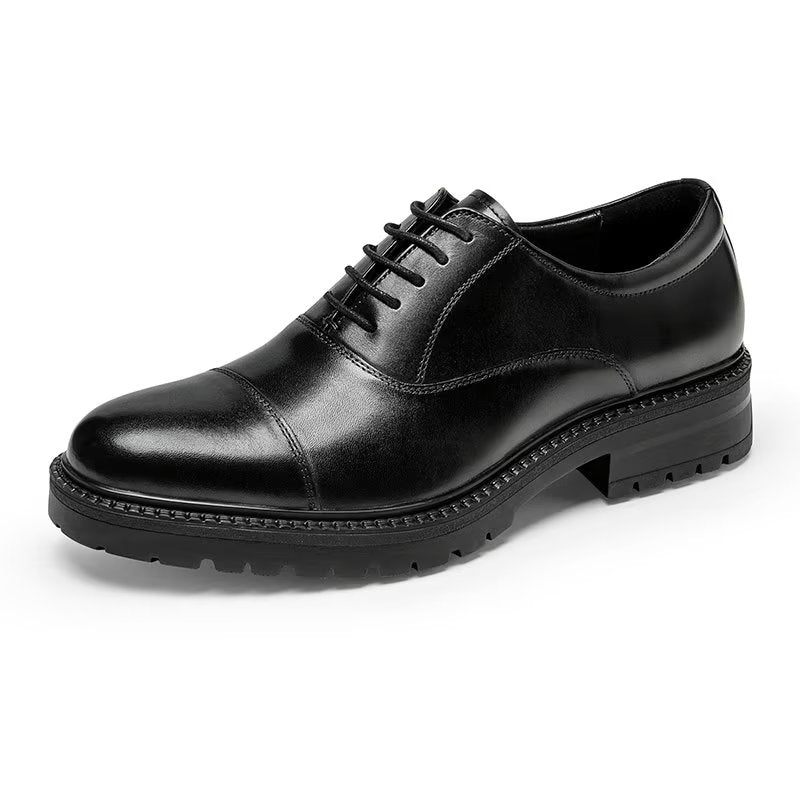 Formelle Herrenschuhe Mit Exotischem Muster Oxford-schuhe - Schwarz