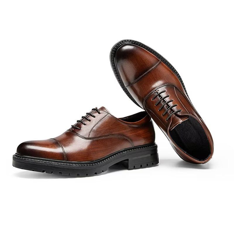 Formelle Herrenschuhe Mit Exotischem Muster Oxford-schuhe - Braun