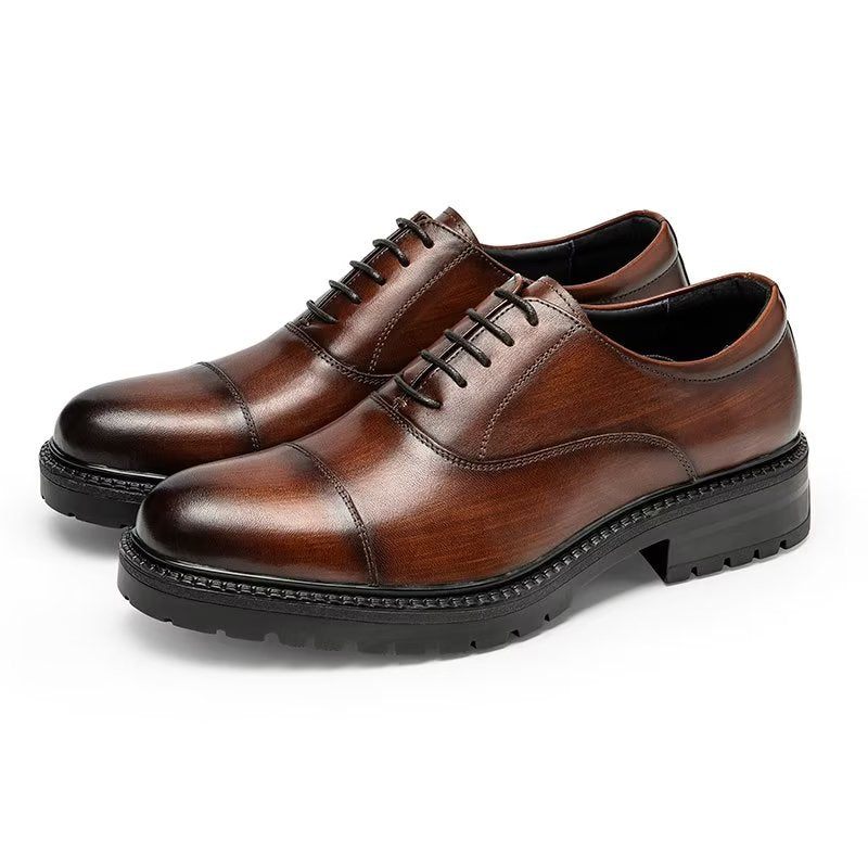 Formelle Herrenschuhe Mit Exotischem Muster Oxford-schuhe - Braun