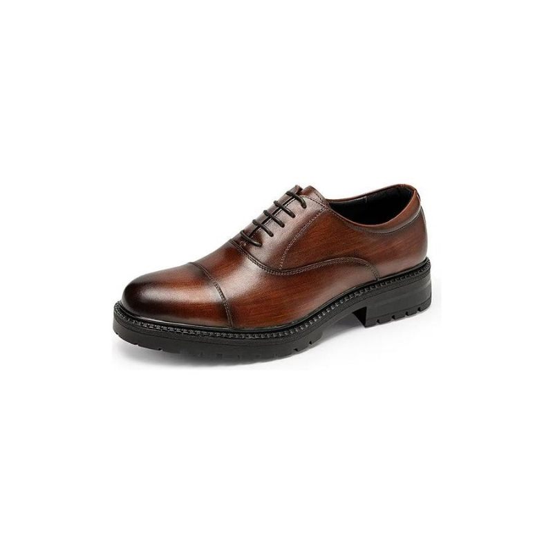 Formelle Herrenschuhe Mit Exotischem Muster Oxford-schuhe - Kaffee