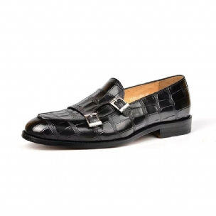 Formelle Herrenschuhe Mit Exotischer Textur Modische Monkstrap-kleiderschuhe