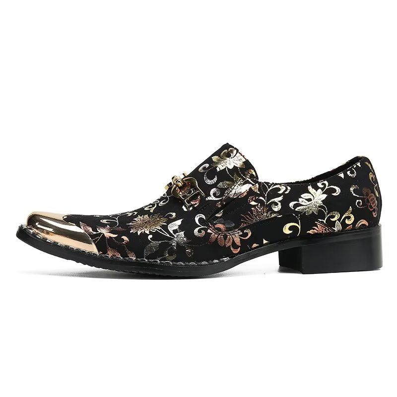 Formelle Herrenschuhe Mit Exotischer Textur Slip-on-schuhe - Schwarz