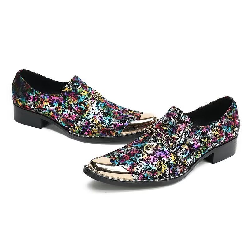 Formelle Herrenschuhe Mit Exotischer Textur Slip-on-schuhe - Lila