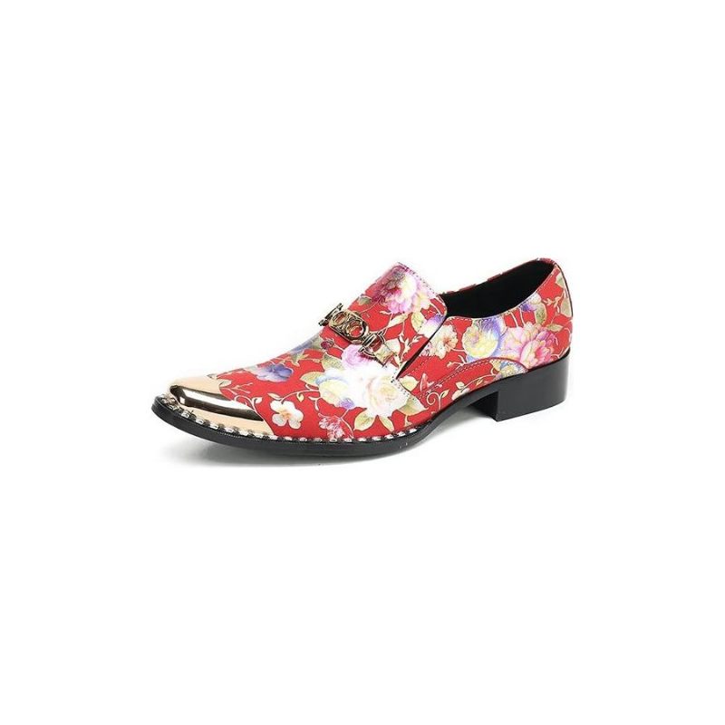 Formelle Herrenschuhe Mit Exotischer Textur Slip-on-schuhe - Rot