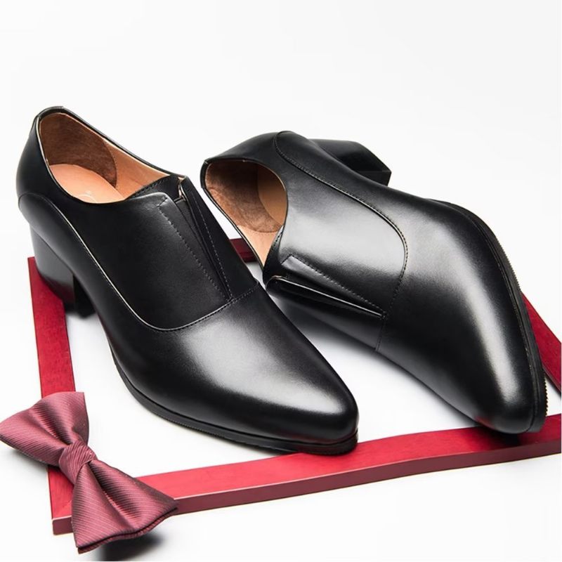 Formelle Herrenschuhe Mit Geprägter Elegancelux-slipper-schuhe - Schwarz