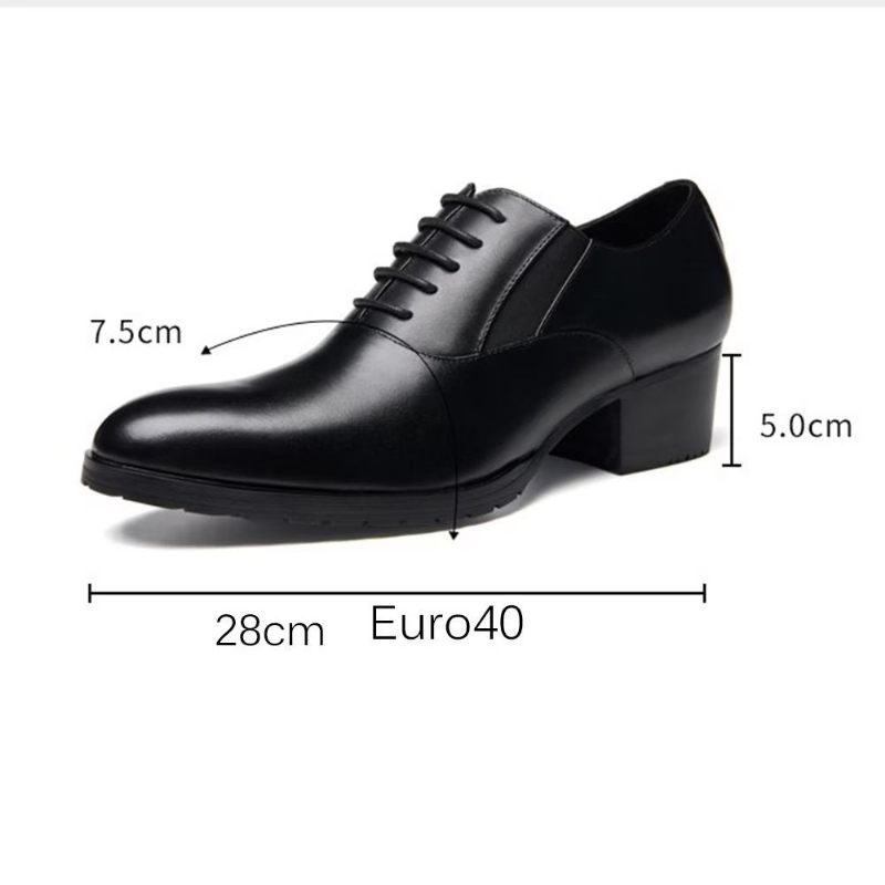 Formelle Herrenschuhe Mit Geprägter Eleganz Und Spitzer Zehenpartie Oxford-schuhe - Schwarz