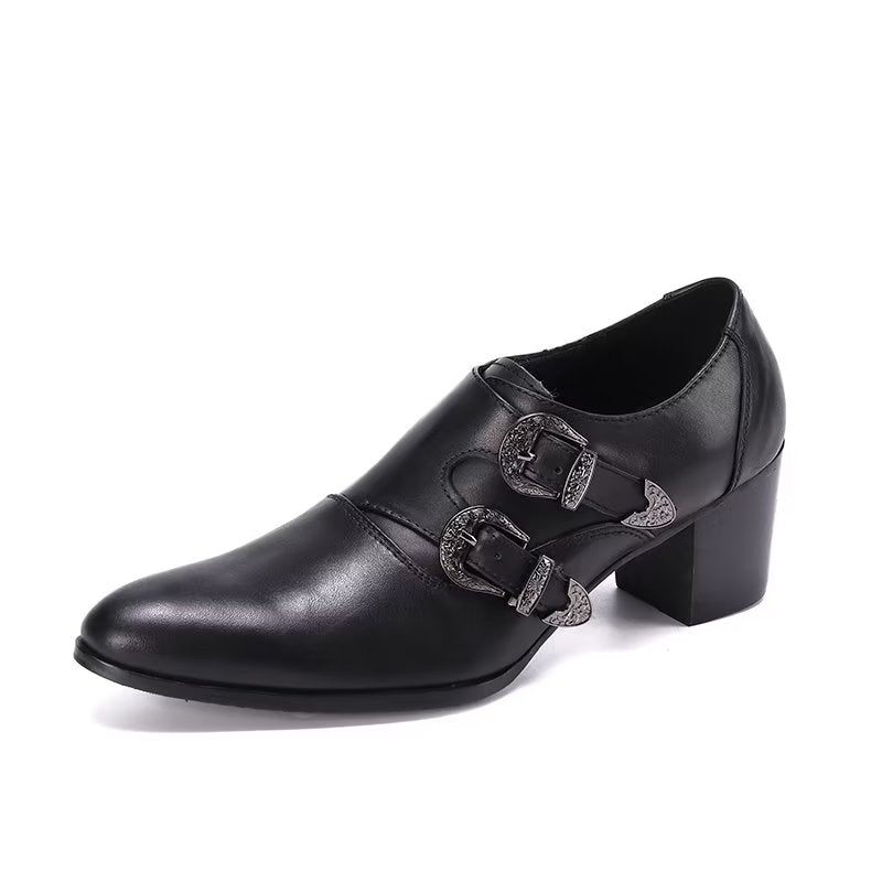 Formelle Herrenschuhe Mit Monkstrap-schuhen - Schwarz