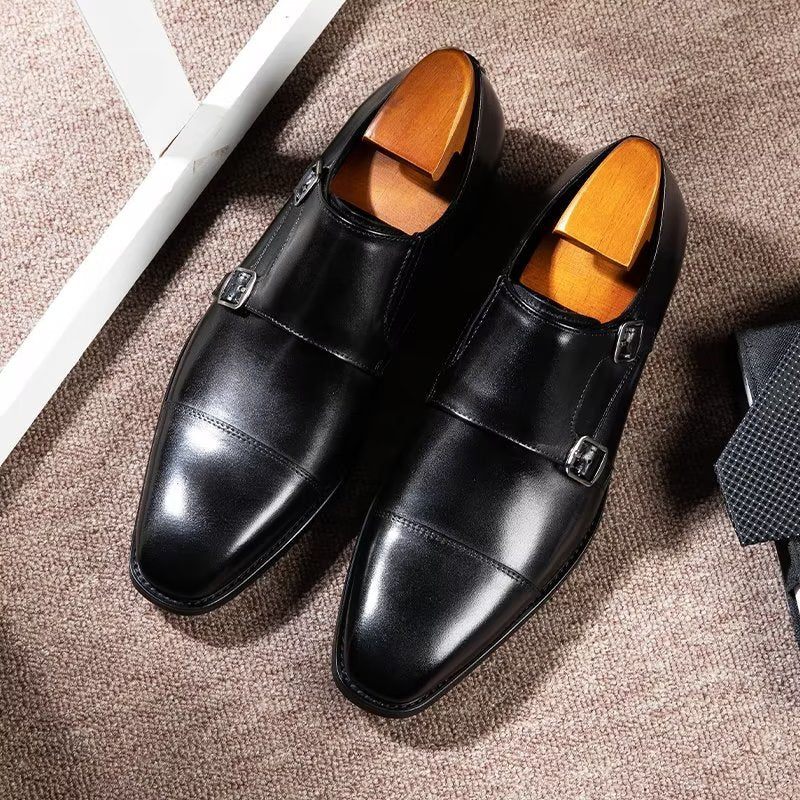 Formelle Herrenschuhe Mit Monkstrap-schuhen - Schwarz