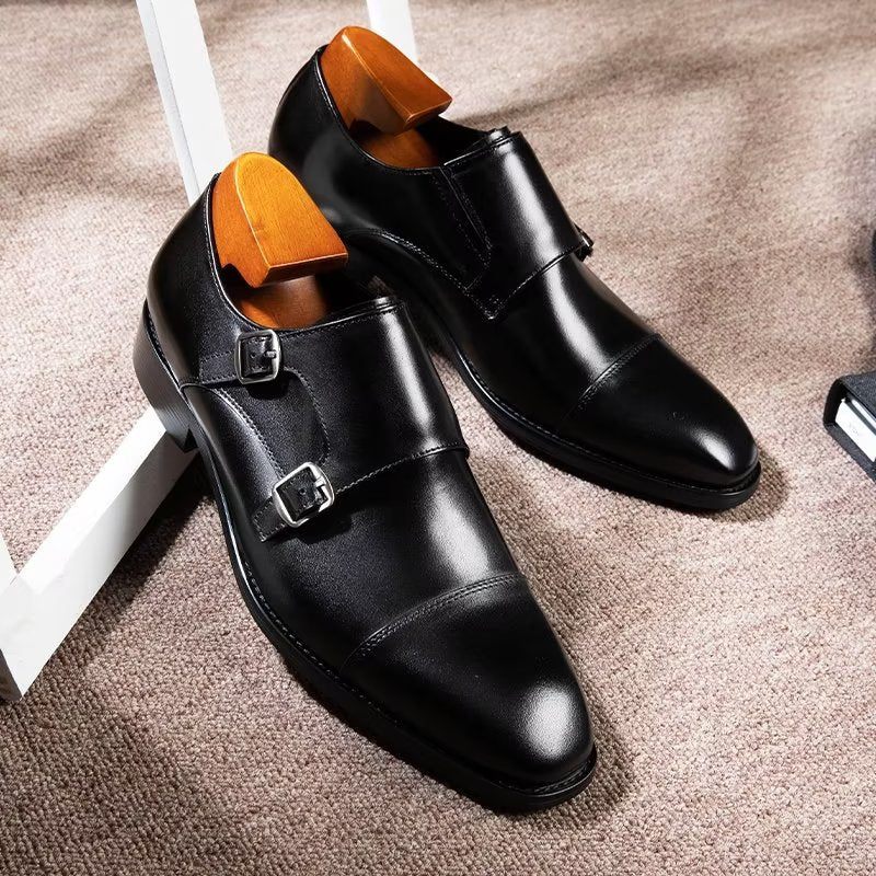 Formelle Herrenschuhe Mit Monkstrap-schuhen - Schwarz