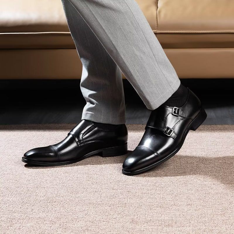 Formelle Herrenschuhe Mit Monkstrap-schuhen - Schwarz