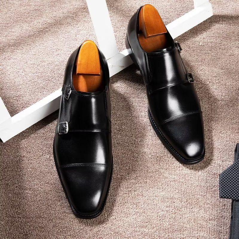 Formelle Herrenschuhe Mit Monkstrap-schuhen - Schwarz