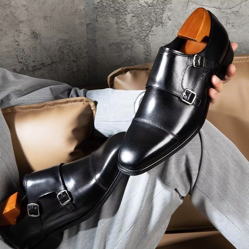 Formelle Herrenschuhe Mit Monkstrap-schuhen - Schwarz