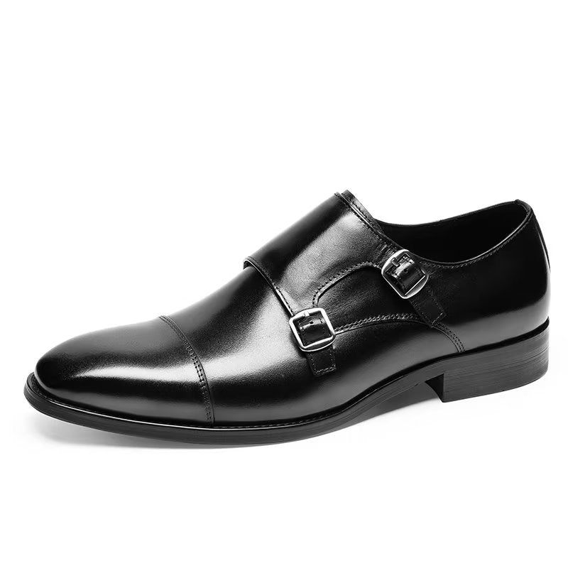 Formelle Herrenschuhe Mit Monkstrap-schuhen - Schwarz