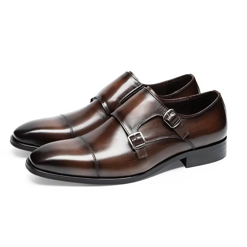 Formelle Herrenschuhe Mit Monkstrap-schuhen - Kaffee