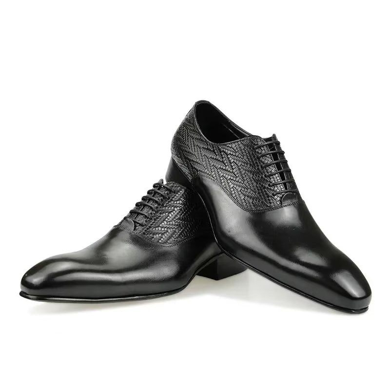 Formelle Herrenschuhe Modische Brogue-hochzeits-oxford-lederschuhe - Schwarz